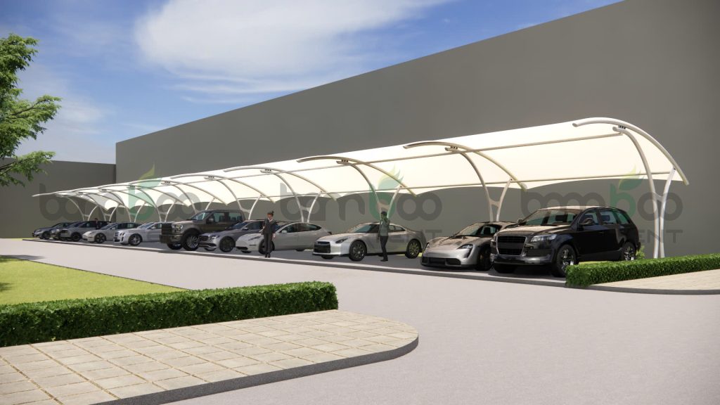 Mái Che Ô Tô Bằng Bạt PVDF