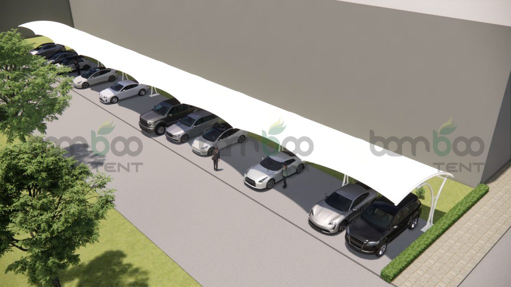 Mái Che Ô Tô Bằng Bạt PVDF