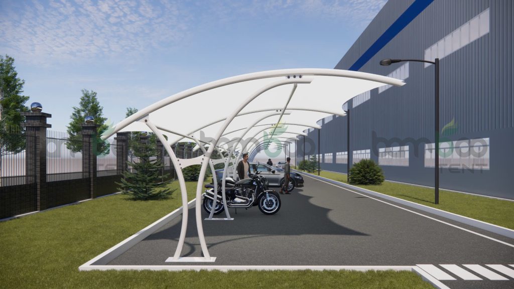 Mái Che Ô Tô Bằng Bạt PVDF