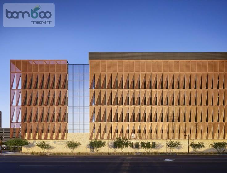 Thi công mặt dựng lưới FACADE Mesh