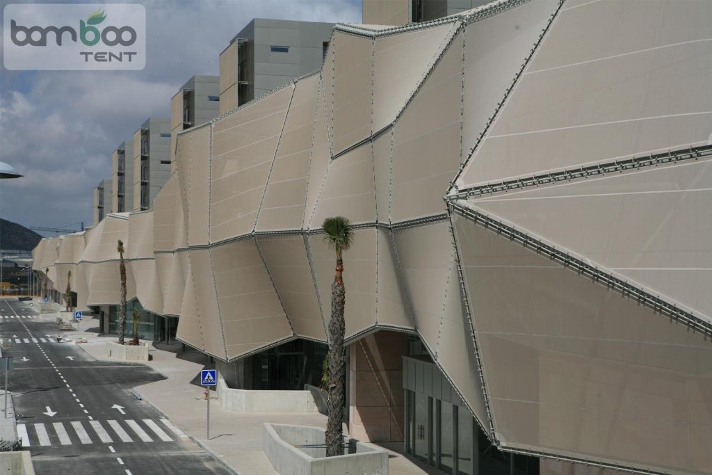 Thi công mặt dựng lưới FACADE Mesh