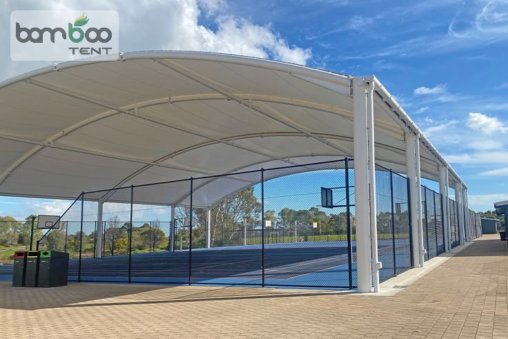 Mái che ngoài trời bằng bạt PVDF và HDPE