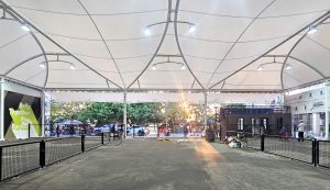 mái vòm pickleball bạt căng PVDF tại Nova Pickleball Vĩnh Phúc