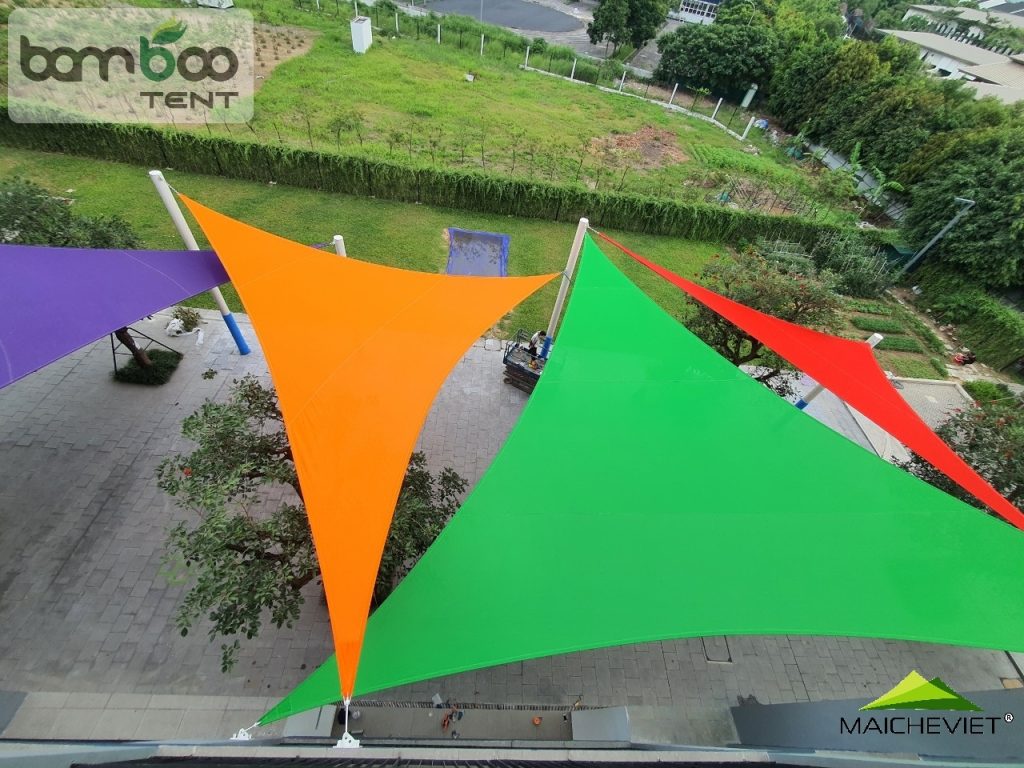 Thi công mái che bạt HDPE