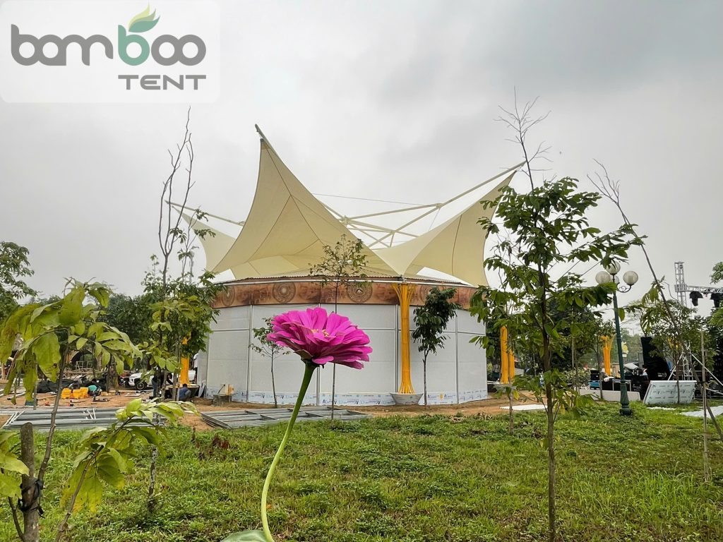 Mái Che Bạt HDPE Tạo Hình Cánh Hoa