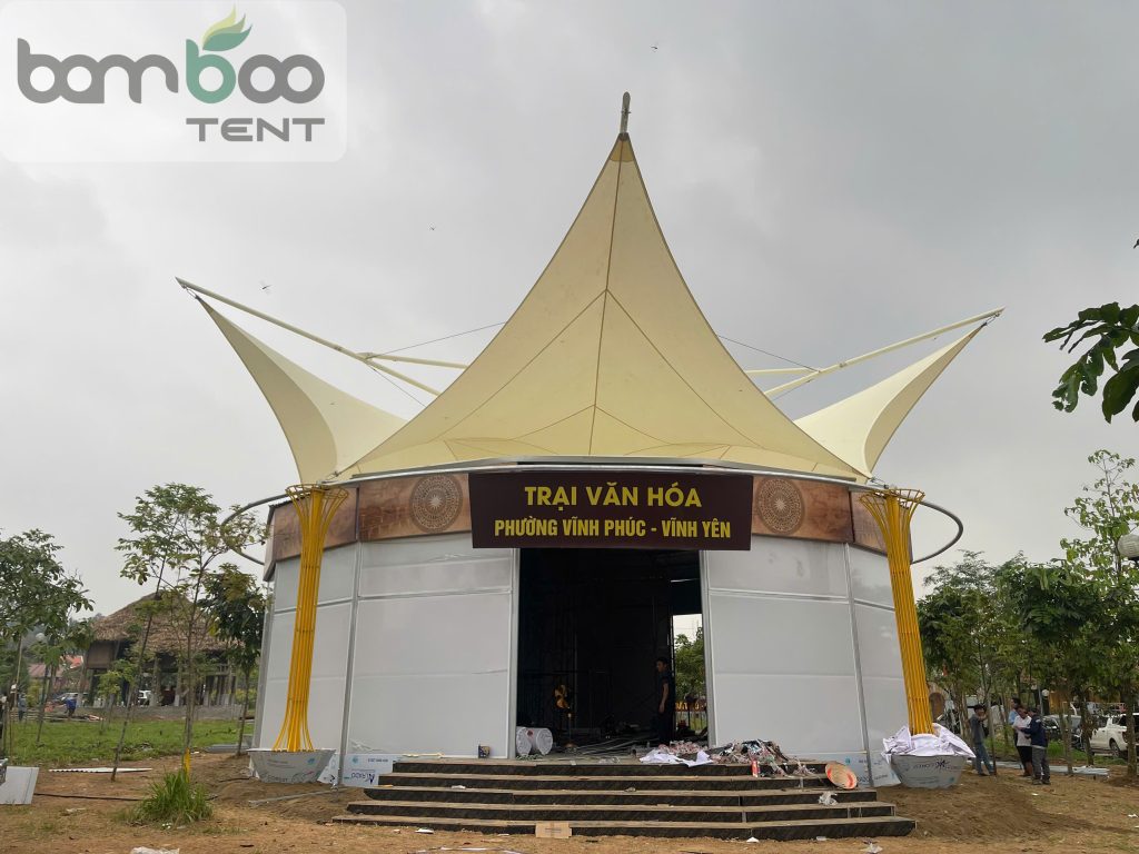 Mái Che Bạt HDPE Tạo Hình Cánh Hoa