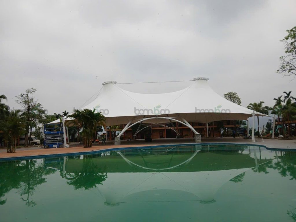 Mái che chóp đôi PVDF