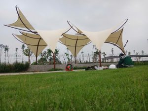 Mái che dù cánh dơi tại Alluvia City